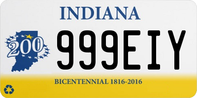 IN license plate 999EIY