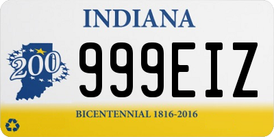 IN license plate 999EIZ