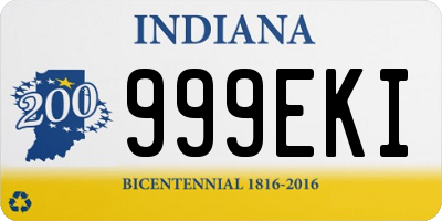 IN license plate 999EKI