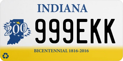 IN license plate 999EKK