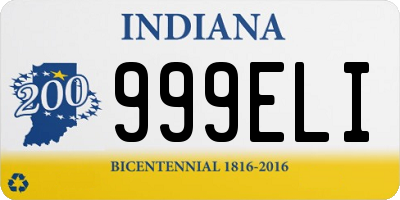 IN license plate 999ELI