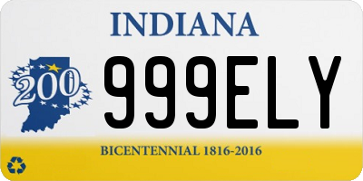 IN license plate 999ELY