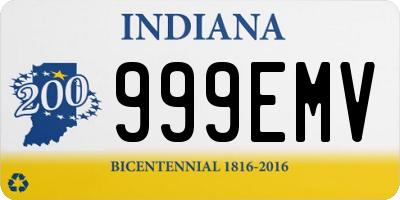 IN license plate 999EMV