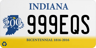 IN license plate 999EQS