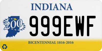 IN license plate 999EWF