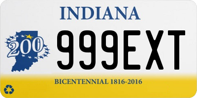 IN license plate 999EXT