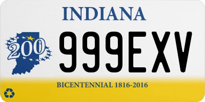 IN license plate 999EXV