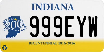 IN license plate 999EYW