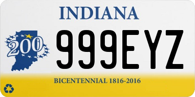 IN license plate 999EYZ