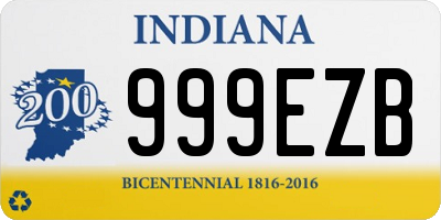 IN license plate 999EZB