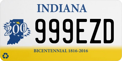 IN license plate 999EZD