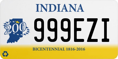 IN license plate 999EZI