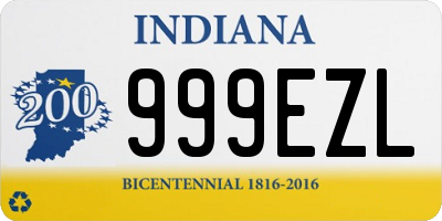 IN license plate 999EZL