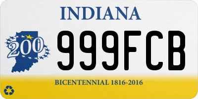 IN license plate 999FCB