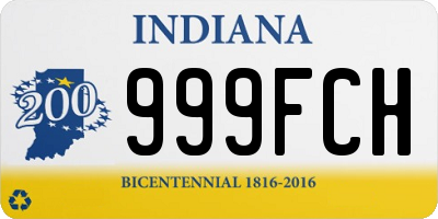IN license plate 999FCH