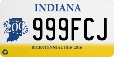 IN license plate 999FCJ