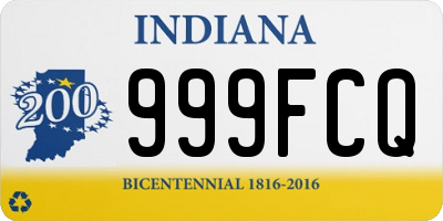 IN license plate 999FCQ