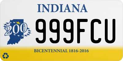 IN license plate 999FCU