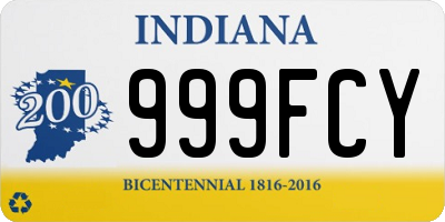IN license plate 999FCY