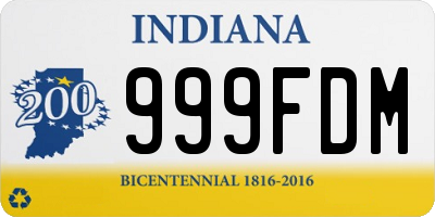 IN license plate 999FDM