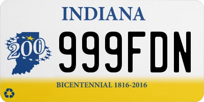 IN license plate 999FDN