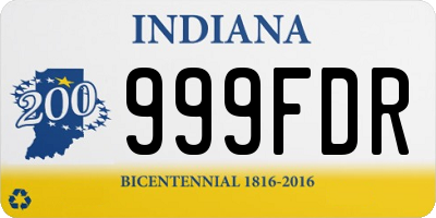 IN license plate 999FDR