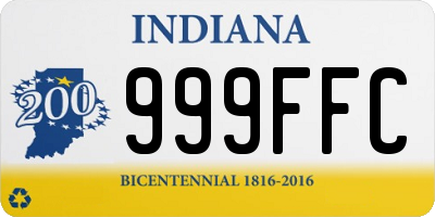 IN license plate 999FFC