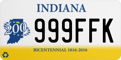 IN license plate 999FFK