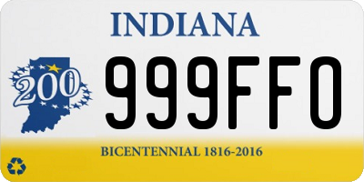 IN license plate 999FFO