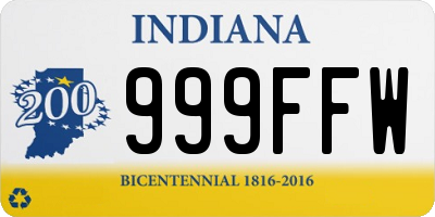 IN license plate 999FFW