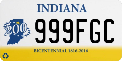 IN license plate 999FGC