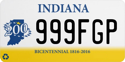 IN license plate 999FGP