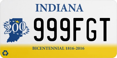 IN license plate 999FGT