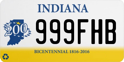 IN license plate 999FHB