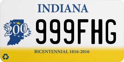 IN license plate 999FHG