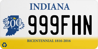 IN license plate 999FHN
