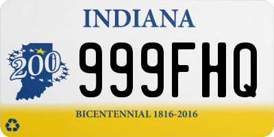 IN license plate 999FHQ