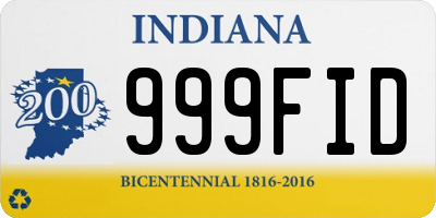 IN license plate 999FID