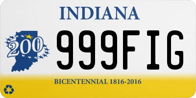 IN license plate 999FIG