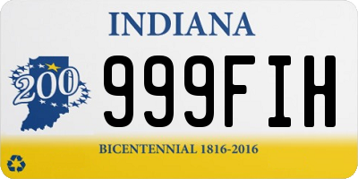 IN license plate 999FIH