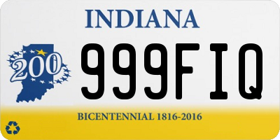 IN license plate 999FIQ