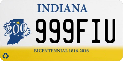 IN license plate 999FIU