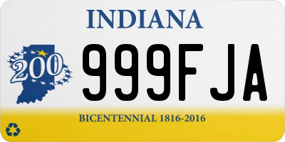 IN license plate 999FJA