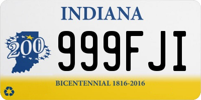 IN license plate 999FJI