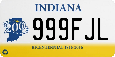 IN license plate 999FJL