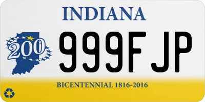 IN license plate 999FJP