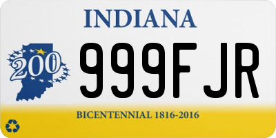 IN license plate 999FJR