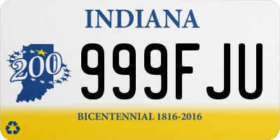 IN license plate 999FJU