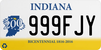 IN license plate 999FJY