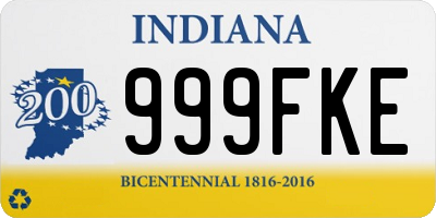 IN license plate 999FKE